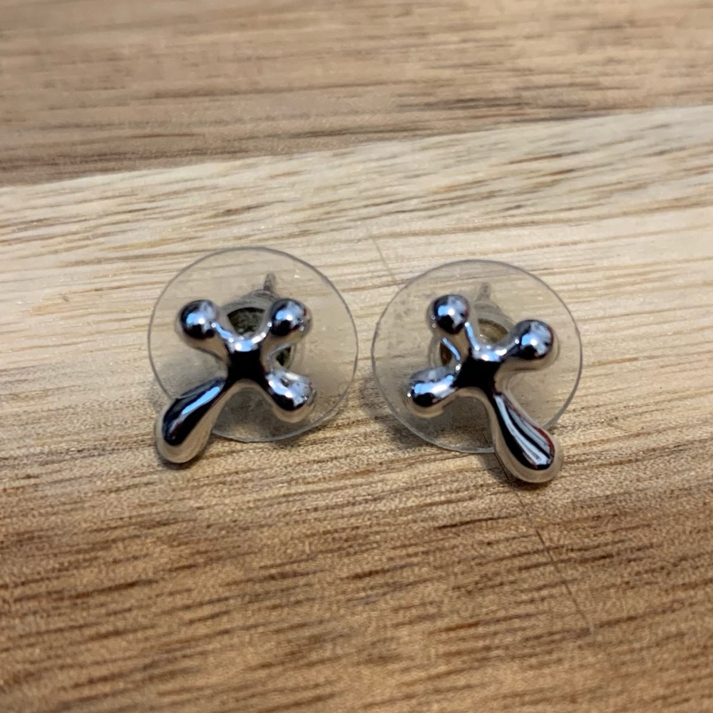 Cute Silver Cross Earrings